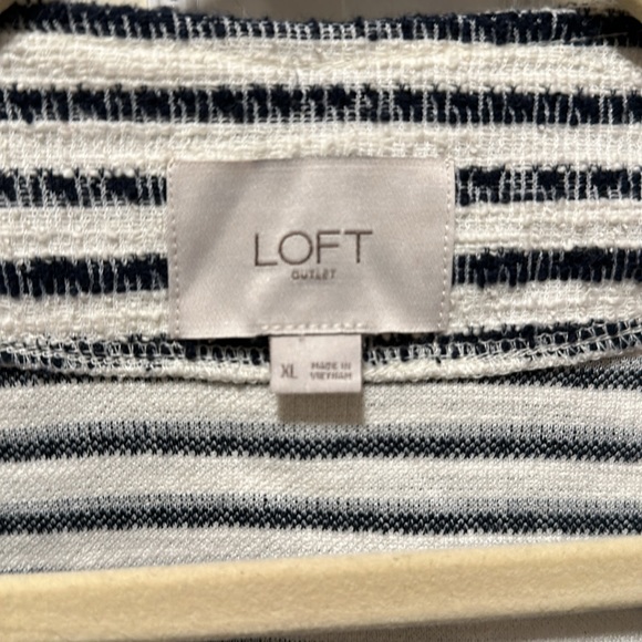 Loft White & Navy Ruffle Jacket - Picture 5 of 5